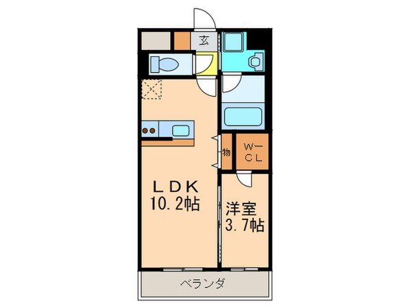 クレ－ル則武の物件間取画像